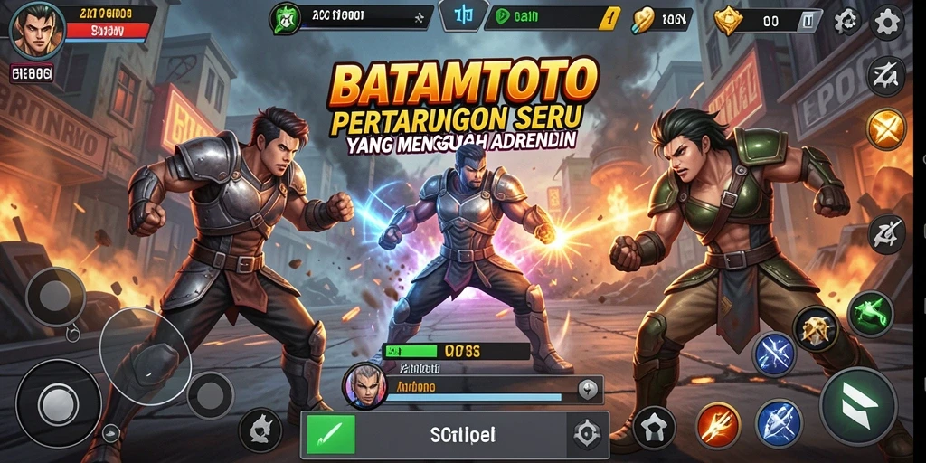 Screenshot utama BATAMTOTO menampilkan aksi pertarungan yang seru dan mendebarkan.