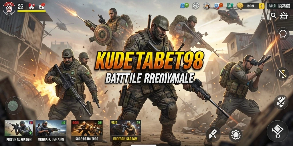 Tampilan gameplay seru dalam KUDETABET98 dengan aksi Battle Royale yang mendebarkan.
