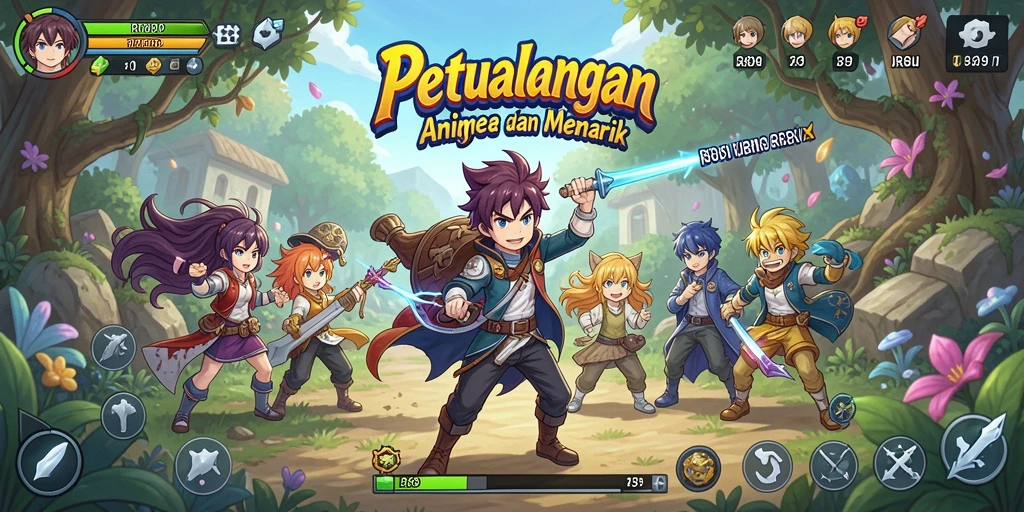 Tampilan gameplay <strong>RR89</strong> yang penuh warna dan aksi seru.