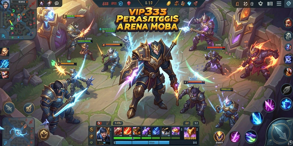 Tangkapan layar utama <strong>VIP333</strong> menampilkan pertarungan epik di arena MOBA.