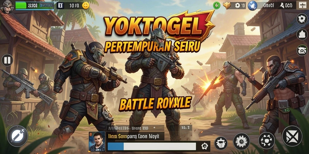Gameplay YOKTOGEL yang intens dan mendebarkan dalam mode Battle Royale.